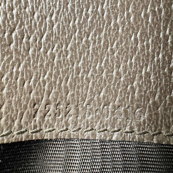 GUCCI Blondie Continental Dollar GG Supreme Canvas Chain Wallet Beige 725215