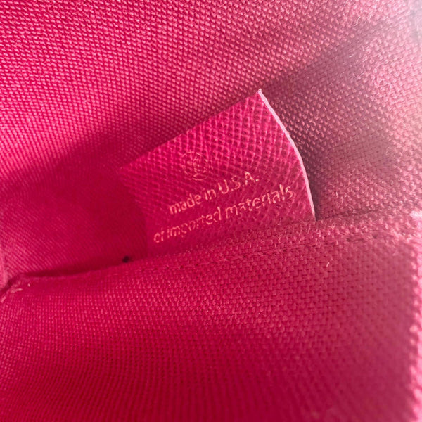 LOUIS VUITTON Felicie Pochette Monogram Canvas Crossbody Bag Brown