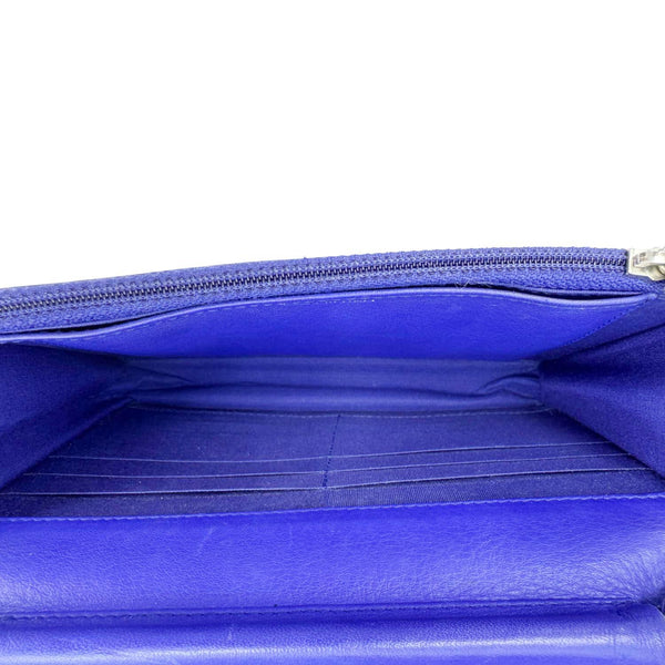 CHANEL Fancy CC Quilted Calfskin Leather Wallet On Chain Bag Royal blue