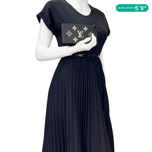 LOUIS VUITTON Felicie Monogram Giant Crafty Empreinte Leather Zip Insert Pouch Bicolor