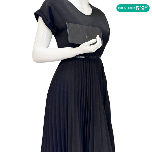 LOUIS VUITTON Felicie Calfskin Leather Insert Card Holder Black