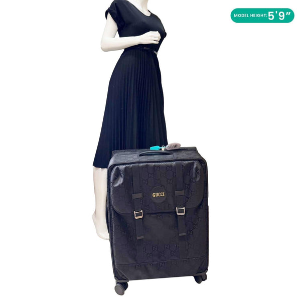 GUCCI Off The Grid Monogram Econyl Nylon Trolley Bag Black 674231