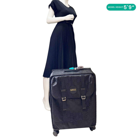 GUCCI Off The Grid Monogram Econyl Nylon Trolley Bag Black 674231