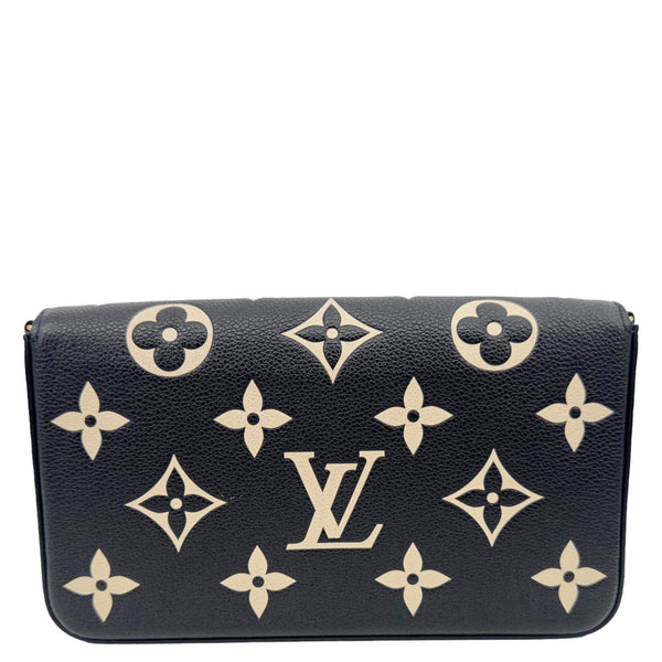 LOUIS VUITTON Felicie Pochette Monogram Empreinte Crossbody Bag Black