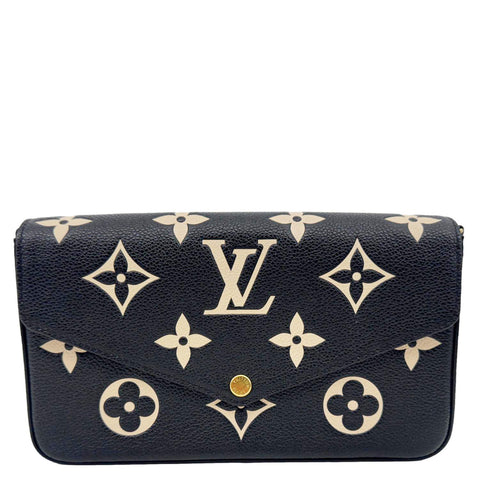 LOUIS VUITTON Felicie Pochette Monogram Empreinte Crossbody Bag Black