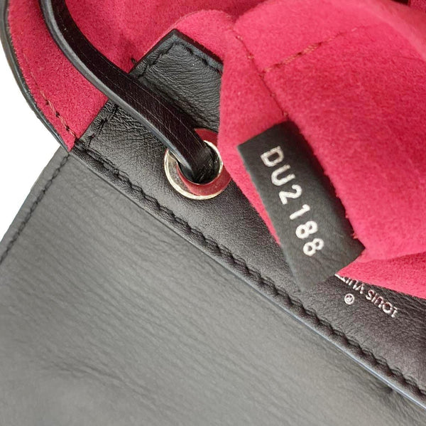 LOUIS VUITTON My Lockme Mini Soft Calfskin Pins Leather Backpack Black