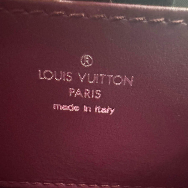 LOUIS VUITTON GO-14 MM Malletage Quilted Lambskin Leather Crossbody Bag Burgundy