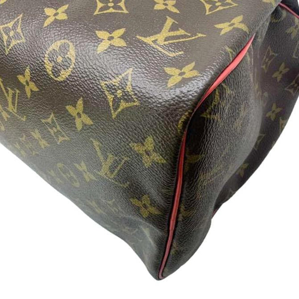 LOUIS VUITTON Totem Speedy 30 Monogram Canvas Satchel Bag Flamingo Pink