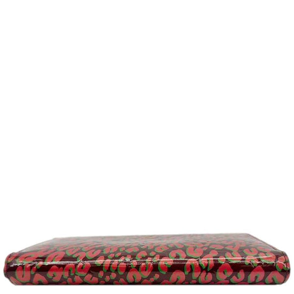 LOUIS VUITTON Stephan Sprouse Leopard Print Vernis Wallet Maroon