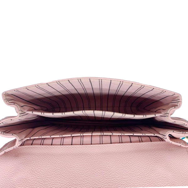 LOUIS VUITTON Metis Pochette Monogram Empreinte Leather Crossbody Bag Pink