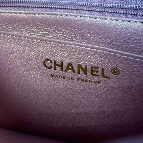 CHANEL Classic Rectangular Flap Mini Quilted Leather Top Handle Crossbody Bag Rose Pink