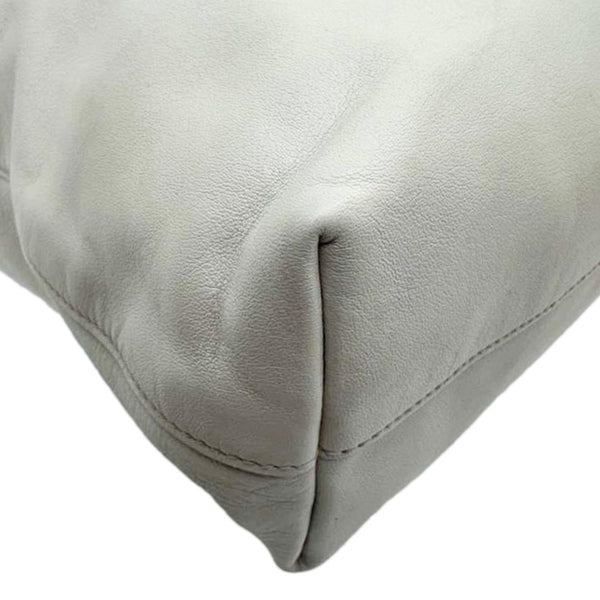 PRADA Vitello Daino Leather Shopping Tote Bag Beige