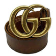 GUCCI GG Marmont Wide Faded Leather Belt 90/36 Brown 409416