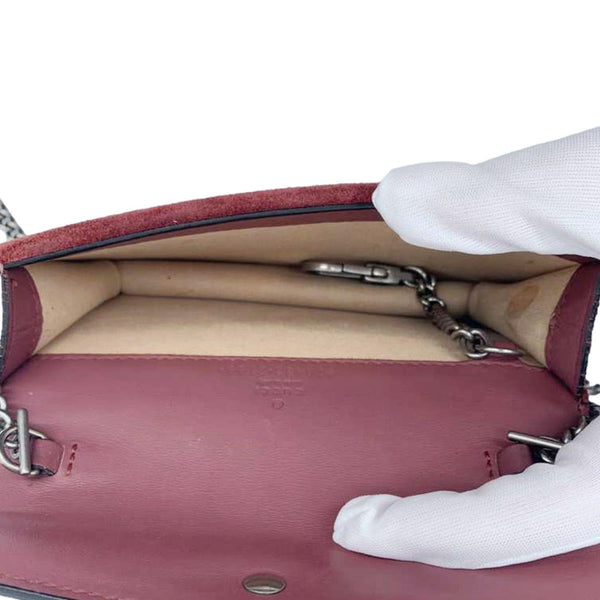 GUCCI Dionysus Super Mini Blooms GG Supreme Canvas Crossbody Bag Beige 476432