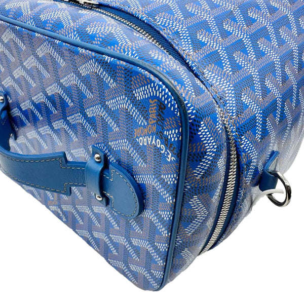 GOYARD Muse Vanity Case Monogram Chevron Canvas Shoulder Bag Blue
