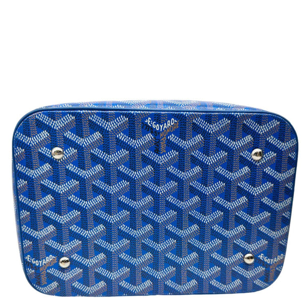 GOYARD Muse Vanity Case Monogram Chevron Canvas Shoulder Bag Blue