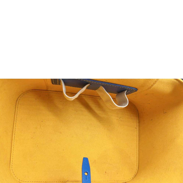 GOYARD Muse Vanity Case Monogram Chevron Canvas Shoulder Bag Blue