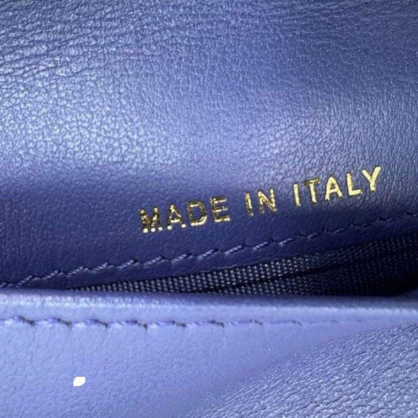 CHANEL 19 Flap Small Quilted Goatskin Leather Bifold Wallet Purple