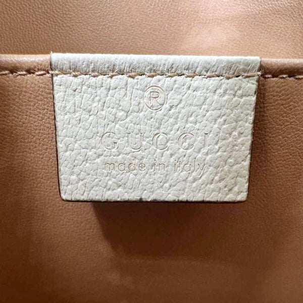 GUCCI Padlock Small GG Supreme Berry Canvas Tote Beige 498156