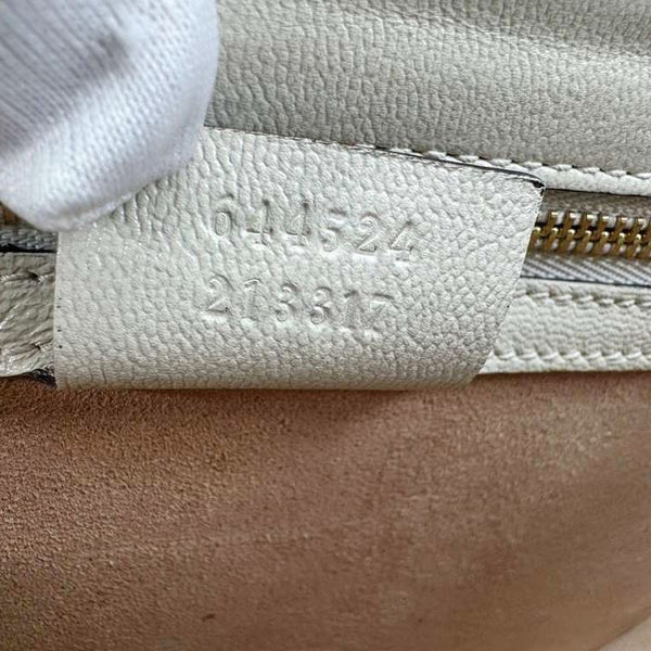 GUCCI Padlock Saddle Small GG Supreme Canvas Shoulder Bag Beige 644524