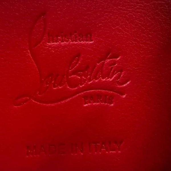 CHRISTIAN LOUBOUTIN Bettina Diamond Laminated Nappa Leather Chain Clutch Crossbody Bag Golden