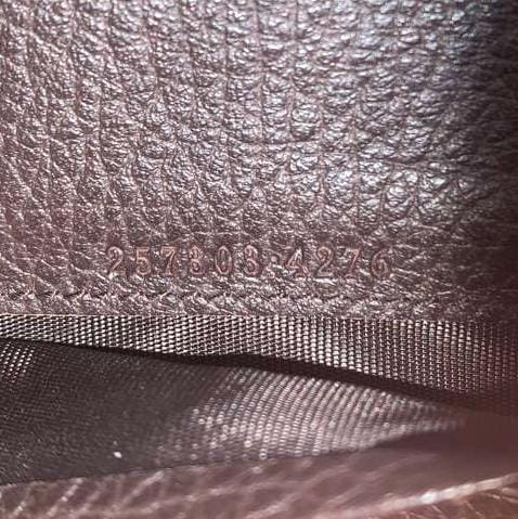 GUCCI GG Leather Trifold Long Wallet Black 257303