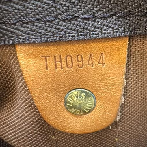 LOUIS VUITTON Keepall 55 Bandouliere Monogram Canvas Travel Bag Brown