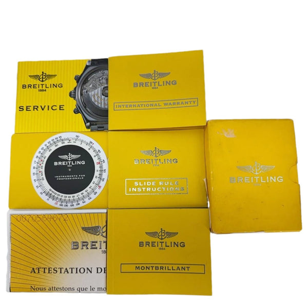 Breitling Montbrillant Navitimer Chronograph Automatic Stainless Steel Off White Dial Watch A41370