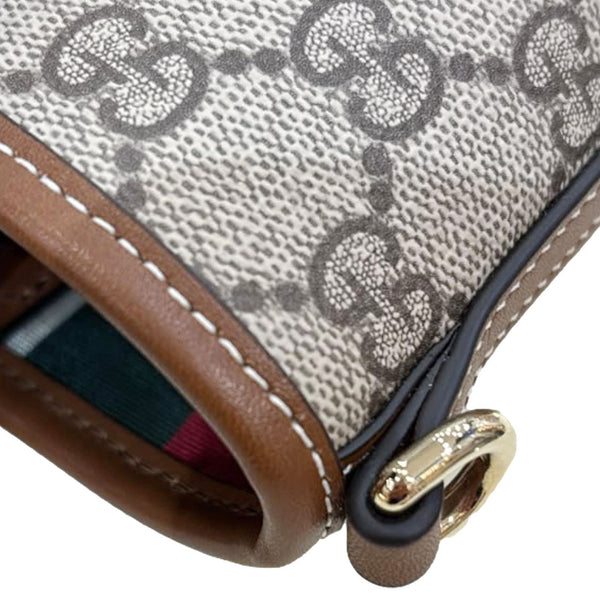 GUCCI Emblem Mini GG Monogram Canvas Tote Bag Beige 855491