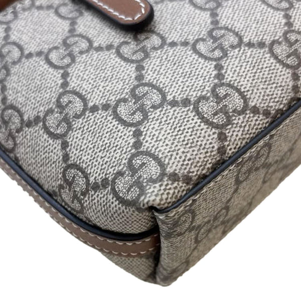 GUCCI Emblem Mini GG Monogram Canvas Tote Bag Beige 855491