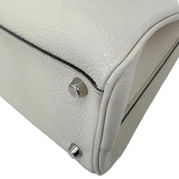 GUCCI Zumi Small Leather Top Handle Satchel Bag Off White 569712
