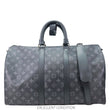 LOUIS VUITTON Keepall 45 Bandouliere Monogram Eclipse Travel Bag Black
