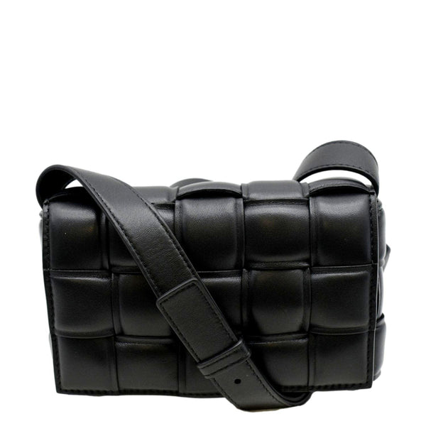 BOTTEGA VENETA Padded Cassette Leather Crossbody Bag Black