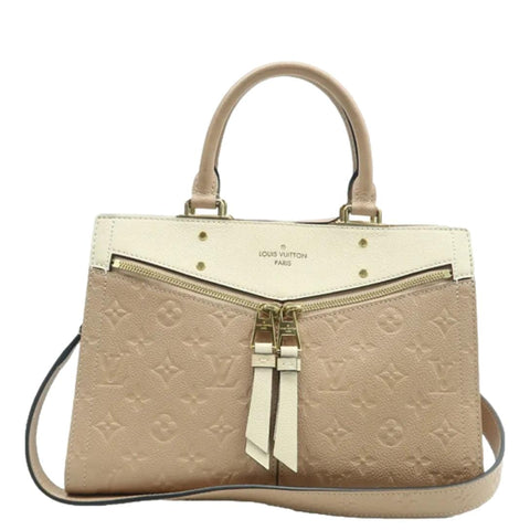 LOUIS VUITTON Sully PM Monogram Empreinte Leather Shoulder Bag Creme