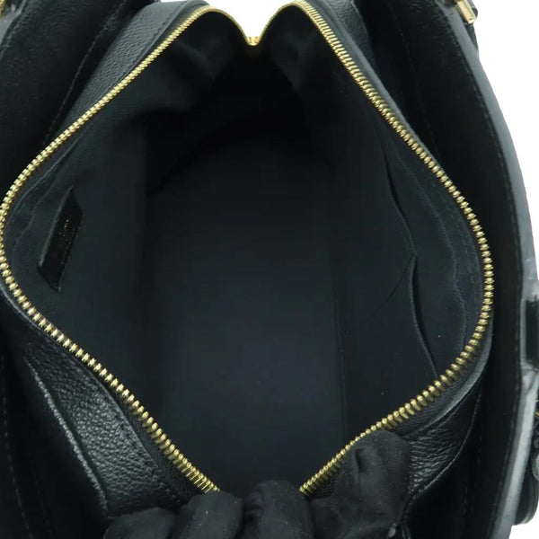 LOUIS VUITTON Vosges MM Empreinte Leather Shoulder Bag Black