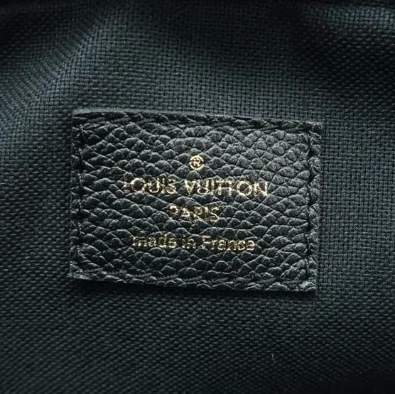 LOUIS VUITTON Vosges MM Empreinte Leather Shoulder Bag Black