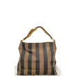 Fendi Tobacco Pequin Stripe Hobo