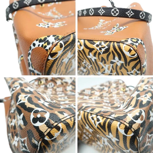 LOUIS VUITTON Neonoe Limited Edition Jungle Giant Canvas Shoulder Bucket Bag Caramel