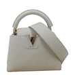 LOUIS VUITTON Capucine Mini Shoulder Bag Leather White with front view