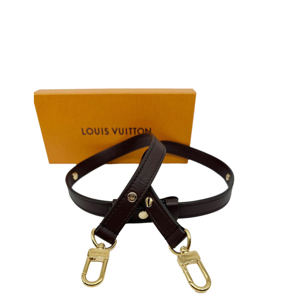 LOUIS VUITTON Calfskin Leather Adjustable Strap Brown