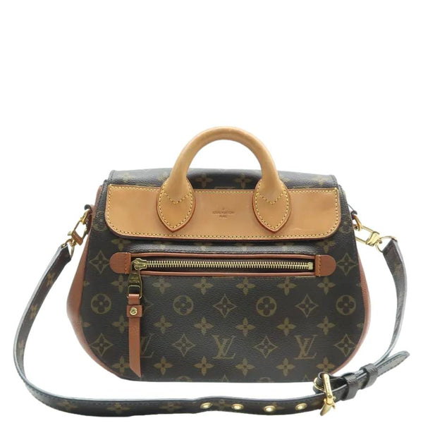 LOUIS VUITTON Eden Monogram Canvas Satchel Shoulder Bag Brown