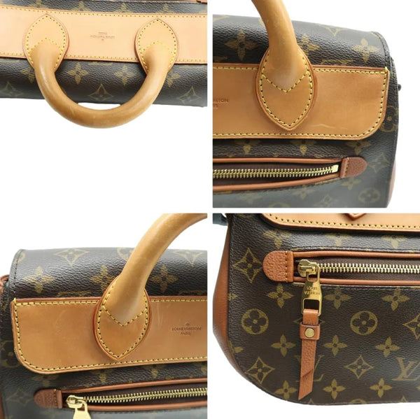 LOUIS VUITTON Eden Monogram Canvas Satchel Shoulder Bag Brown
