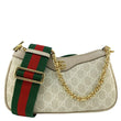 GUCCI Ophidia Web Small GG Supreme Canvas Shoulder Bag Beige 735132