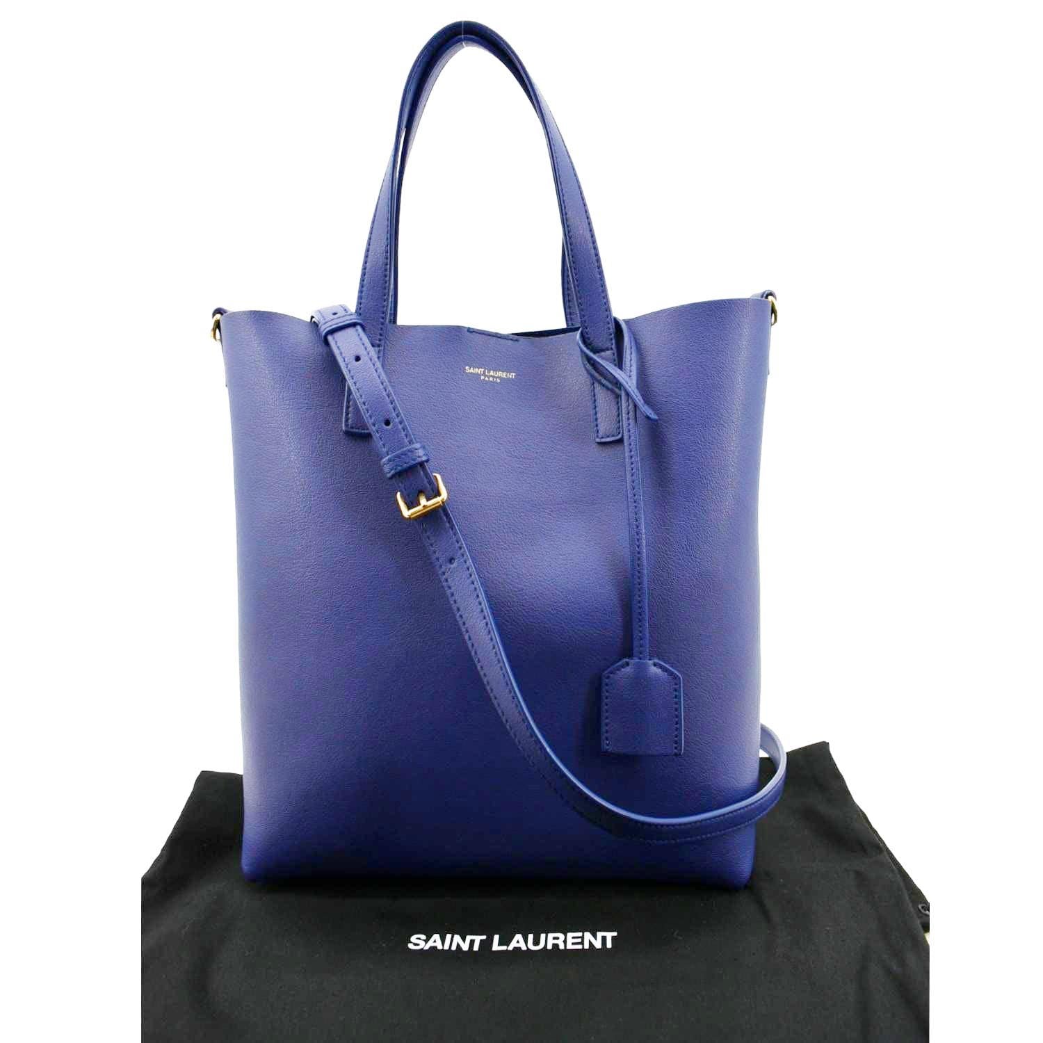 Yves Saint Laurent Toy Supple Leather Shopping Tote Bag Purple