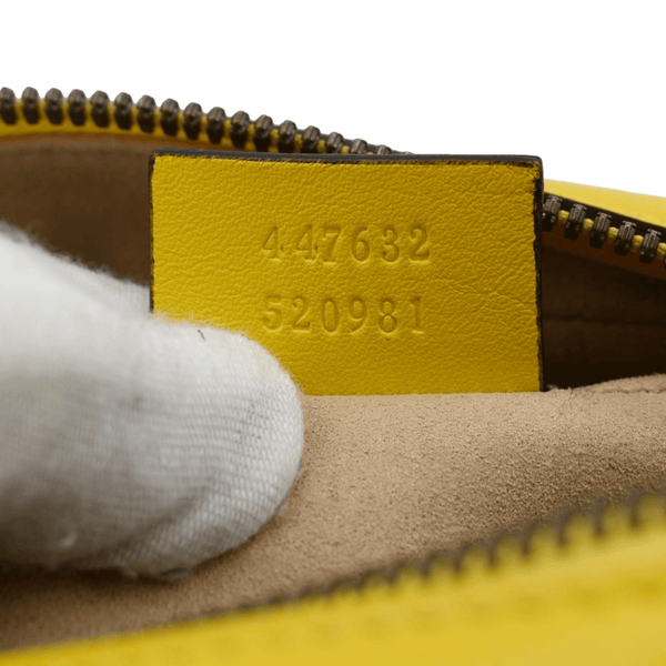 GUCCI GG Marmont Small Matelasse Leather Crossbody Bag Yellow 447632