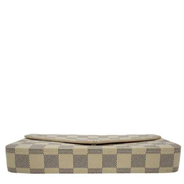 LOUIS VUITTON Felicie Pochette Damier Azur Crossbody Bag White