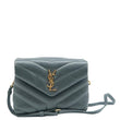 YVES SAINT LAURENT Loulou Toy Leather Crossbody Bag Grey