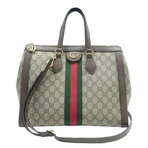 GUCCI Ophidia GG Supreme Tote Shoulder Bag Beige 524537