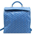 GOYARD Saint Leger Chevron Print Canvas Backpack Sky Blue front look