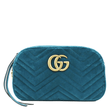 GUCCI Marmont Small Suede Crossbody Camera Bag Teal 447632